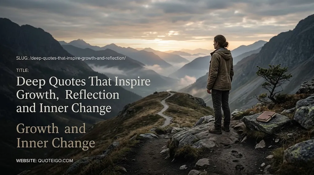 Deep Quotes That Inspire Growth, Reflection
