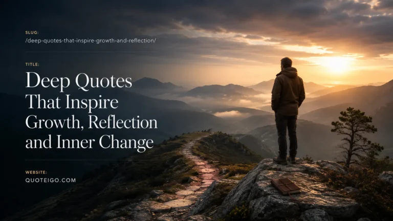Deep Quotes That Inspire Growth, Reflection