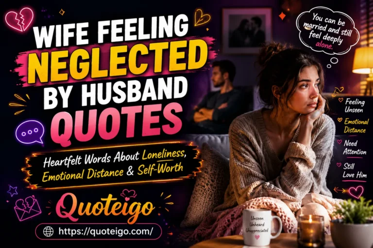 Wife Feeling Neglected by Husband Quotes